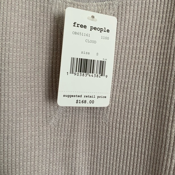 🆕Free People Short Sleeve Thermal Knit Mesh Top - Picture 8 of 8